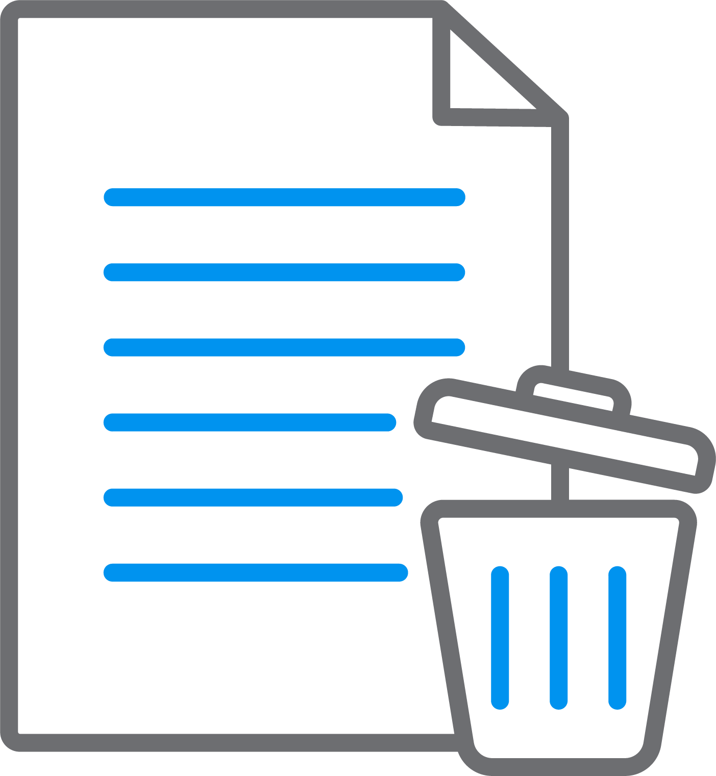 Secure output stacker and reject bin